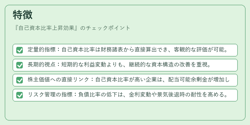 特徴（自己資本比率上昇効果）の図解