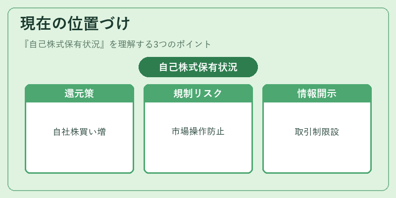 現在の位置づけ(自己株式保有状況)の図解