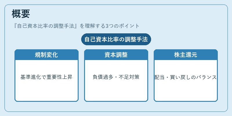 概要（自己資本比率の調整手法）の図解