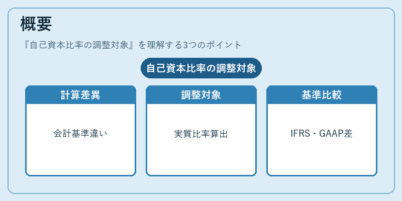 概要（自己資本比率の調整対象）の図解