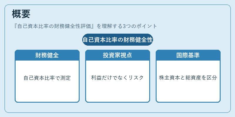概要（自己資本比率の財務健全性評価）の図解