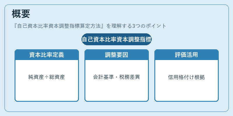 概要（自己資本比率資本調整指標算定方法）の図解