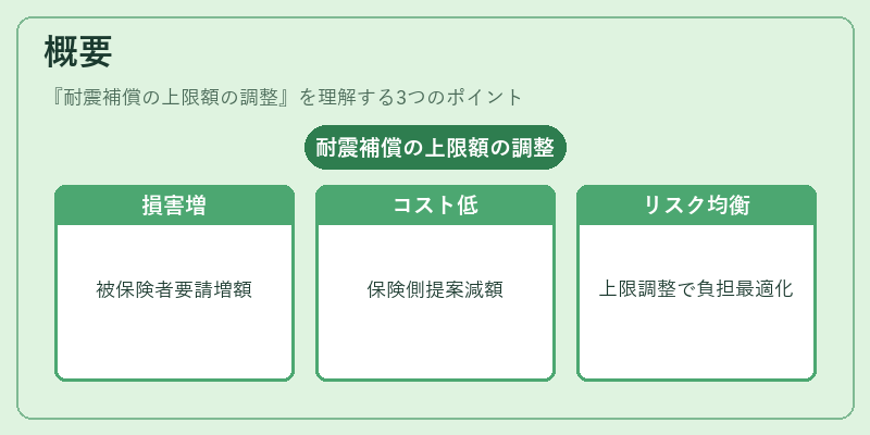 概要(耐震補償の上限額の調整)の図解
