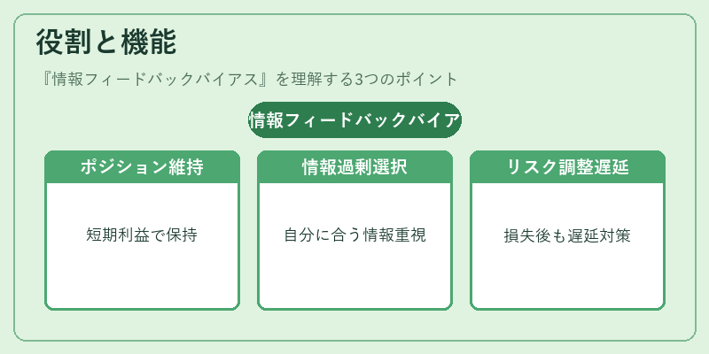 役割と機能（情報フィードバックバイアス）の図解