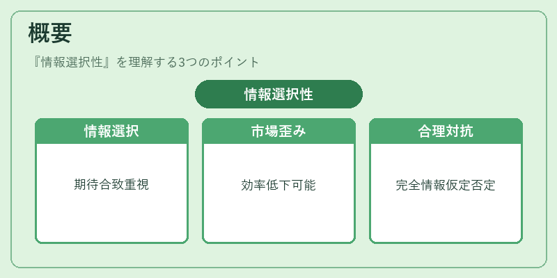 概要（情報選択性）の図解