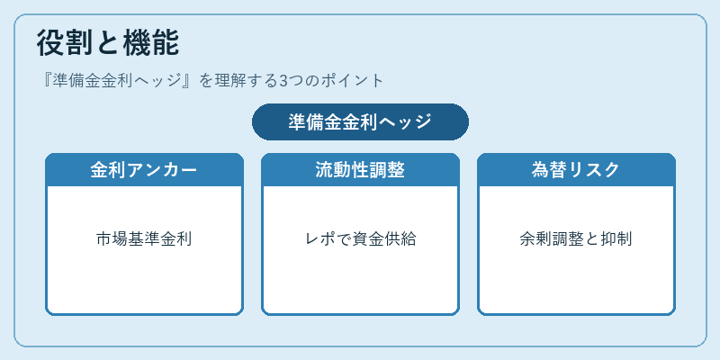 役割と機能(準備金金利ヘッジ)の図解