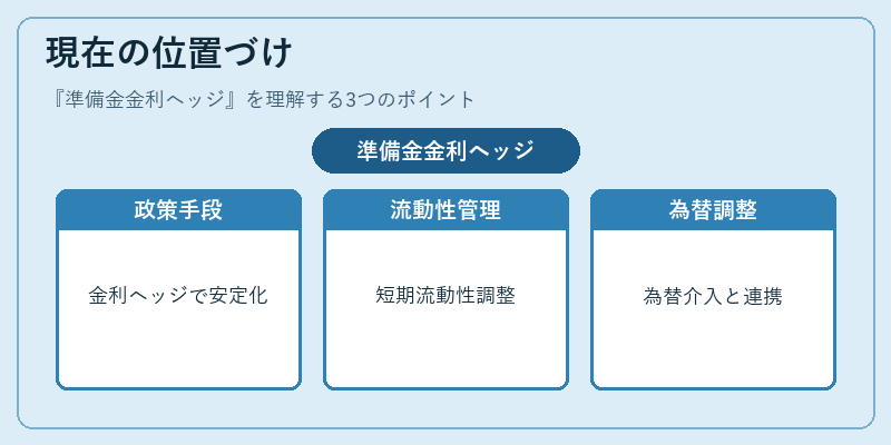 現在の位置づけ(準備金金利ヘッジ)の図解