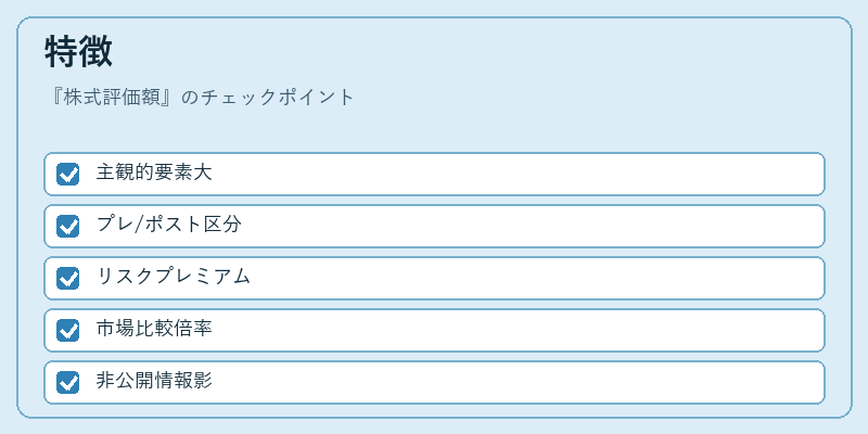 特徴（株式評価額）の図解