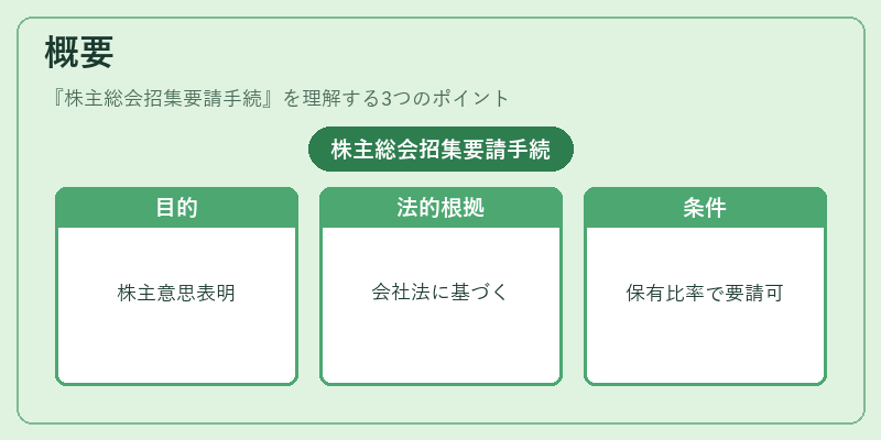 概要(株主総会招集要請手続)の図解