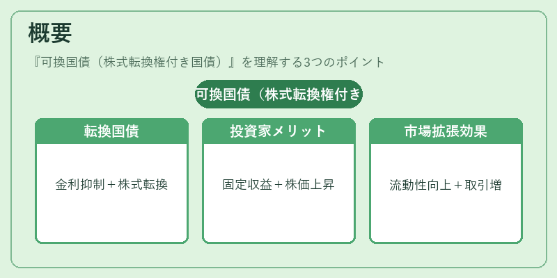 概要（可換国債（株式転換権付き国債））の図解