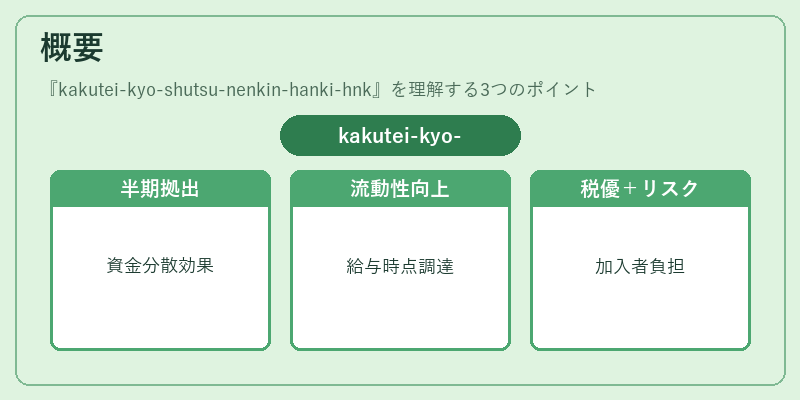 概要（kakutei-kyo-shutsu-nenkin-hanki-hnk）の図解