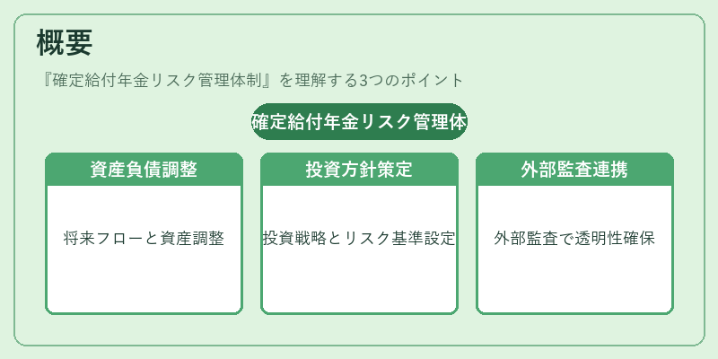概要（確定給付年金リスク管理体制）の図解