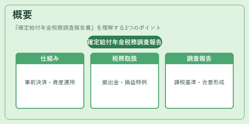 概要(確定給付年金税務調査報告書)の図解