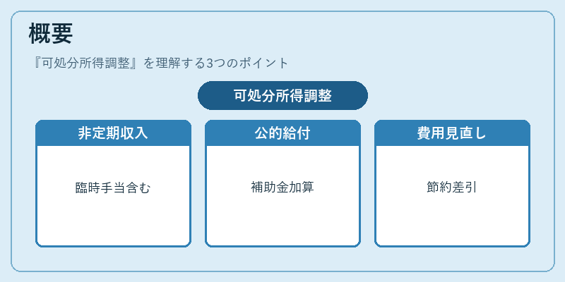 概要（可処分所得調整）の図解