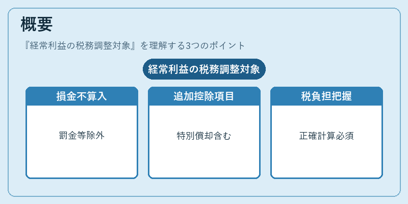 概要（経常利益の税務調整対象）の図解