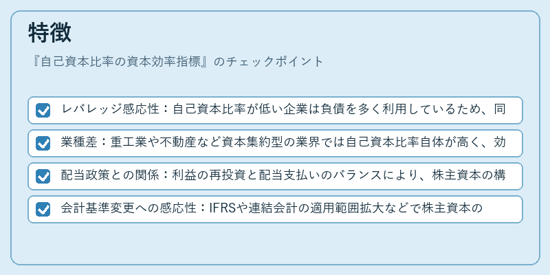特徴（自己資本比率の資本効率指標）の図解