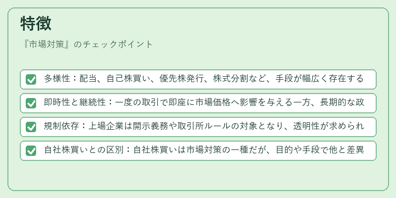 特徴（市場対策）の図解