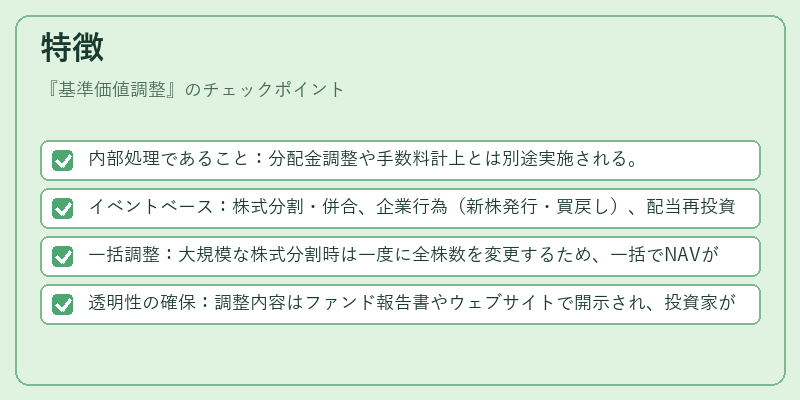 特徴（基準価値調整）の図解