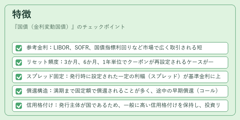 特徴（国債（金利変動国債））の図解
