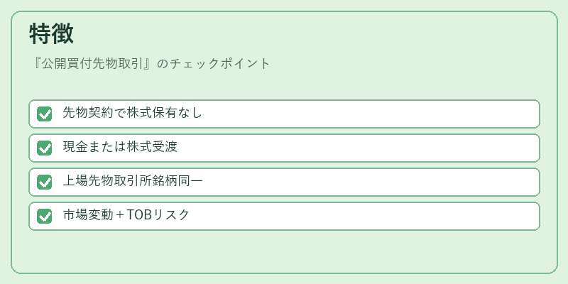 特徴（公開買付先物取引）の図解