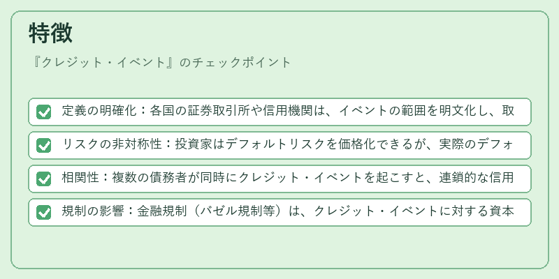 特徴(クレジット・イベント)の図解
