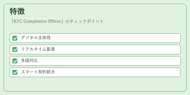 特徴（KYC Compliance Officer）の図解