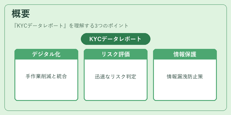 概要（KYCデータレポート）の図解
