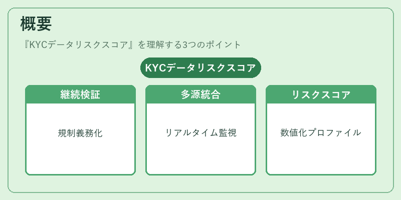 概要(KYCデータリスクスコア)の図解