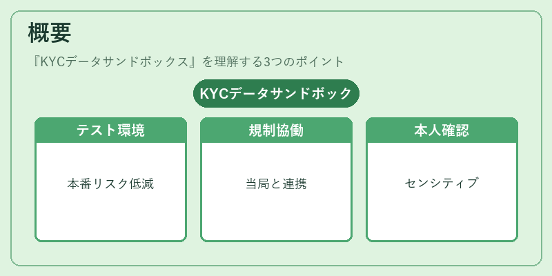 概要（KYCデータサンドボックス）の図解