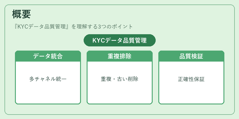 概要(KYCデータ品質管理)の図解