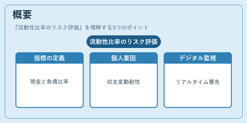 概要（流動性比率のリスク評価）の図解