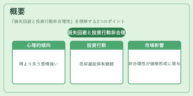 概要（損失回避と投資行動非合理性）の図解