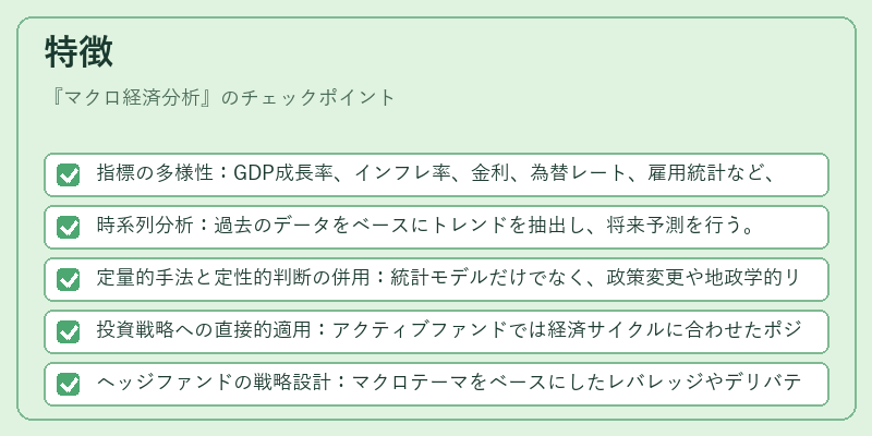 特徴（マクロ経済分析）の図解