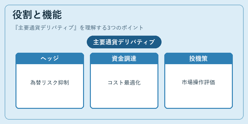 役割と機能（主要通貨デリバティブ）の図解