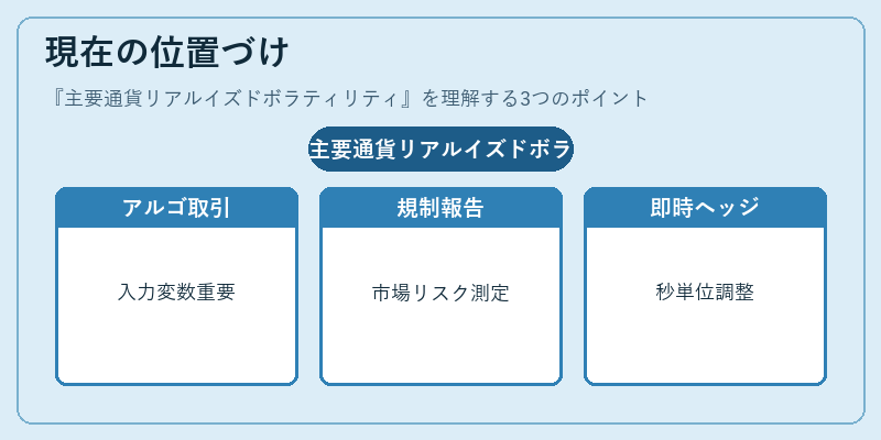 現在の位置づけ（主要通貨リアルイズドボラティリティ）の図解