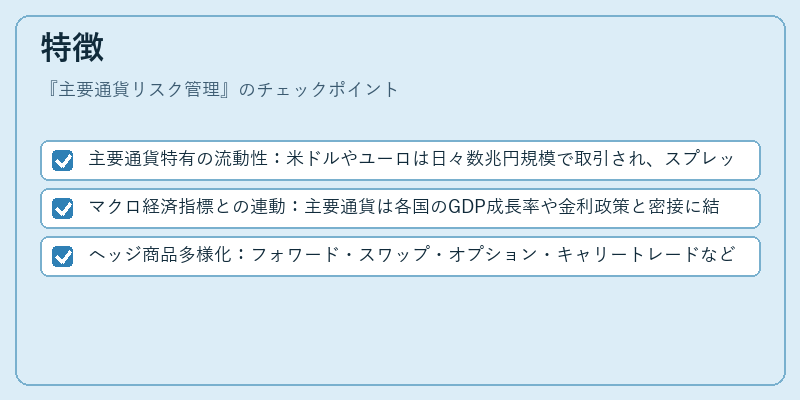 特徴（主要通貨リスク管理）の図解