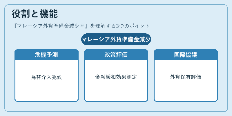 役割と機能（マレーシア外貨準備金減少率）の図解