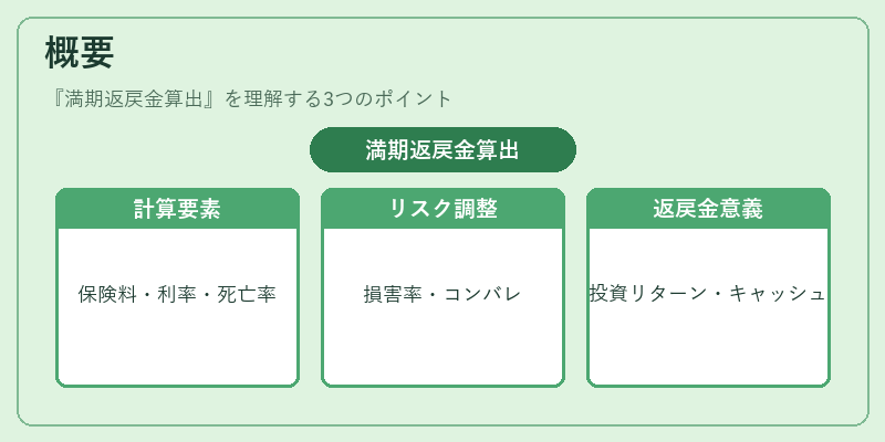 概要（満期返戻金算出）の図解
