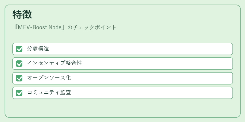 特徴（MEV-Boost Node）の図解