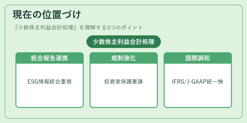 現在の位置づけ（少数株主利益会計処理）の図解