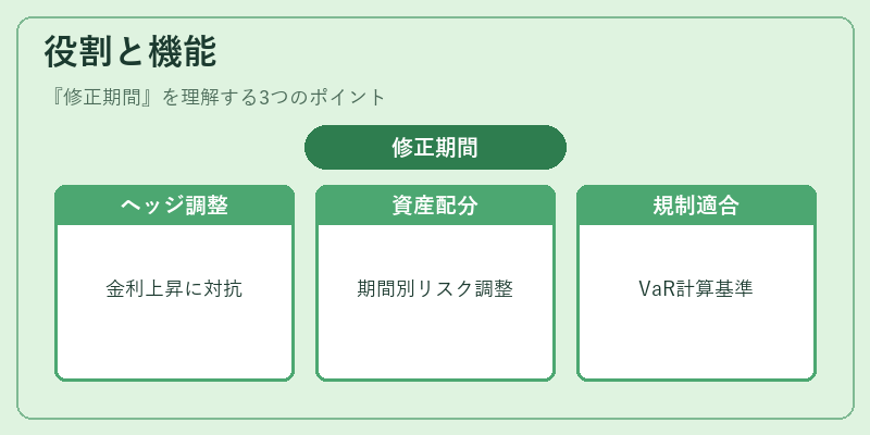 役割と機能（修正期間）の図解