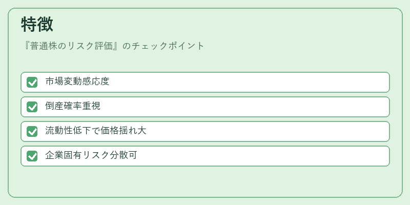 特徴(普通株のリスク評価)の図解