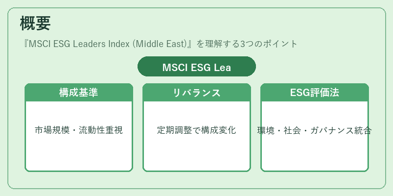 概要(MSCI ESG Leaders Index (Middle East))の図解