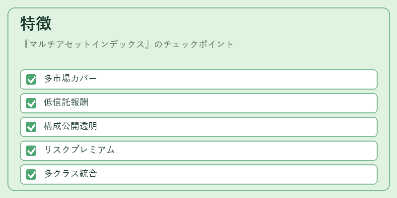 特徴（マルチアセットインデックス）の図解