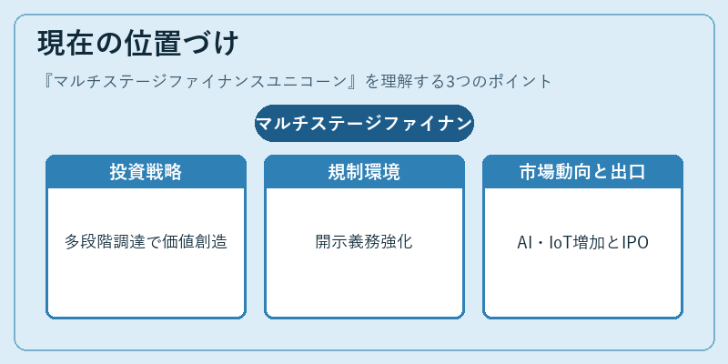 現在の位置づけ(マルチステージファイナンスユニコーン)の図解