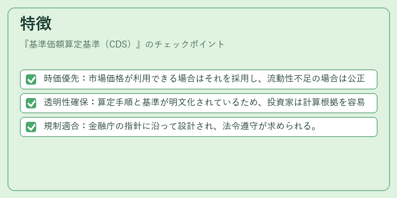 特徴（基準価額算定基準（CDS））の図解