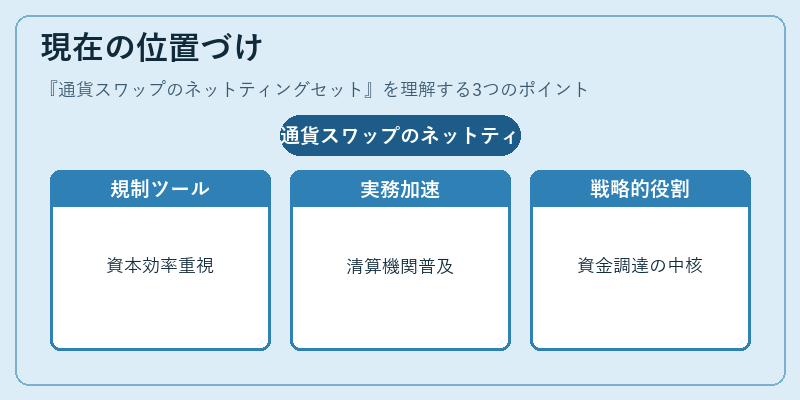 現在の位置づけ（通貨スワップのネットティングセット）の図解