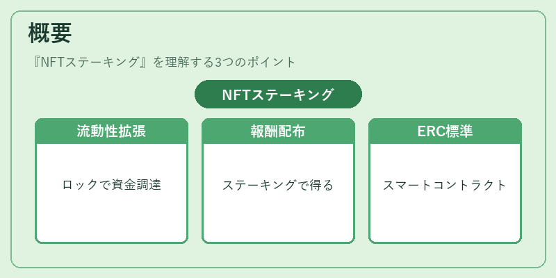 概要（NFTステーキング）の図解