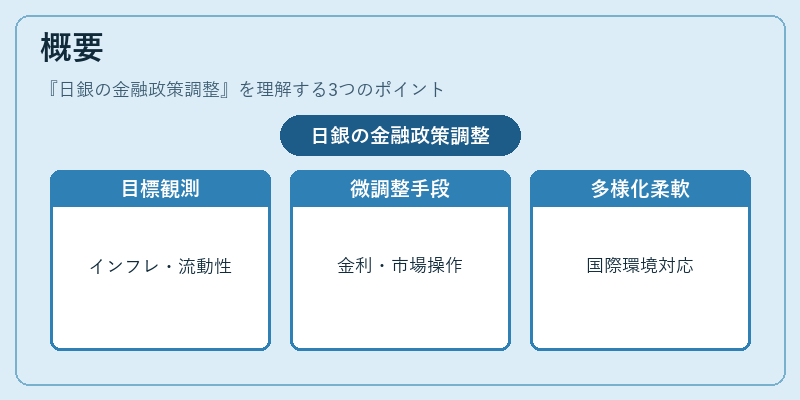 概要（日銀の金融政策調整）の図解