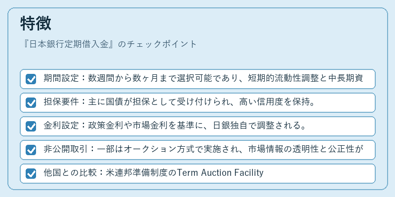 特徴(日本銀行定期借入金)の図解
